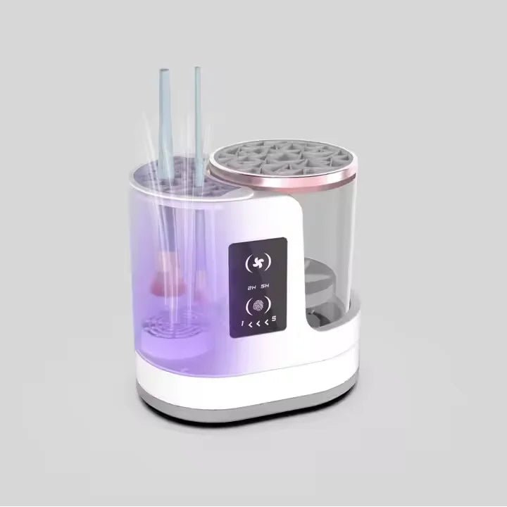 Automatic Cosmetic Electric Makeup Brush Cleaner Machine with Makeup Brush Dryer for Makeup Sponges and Brushes - Lalka Beauty Co.