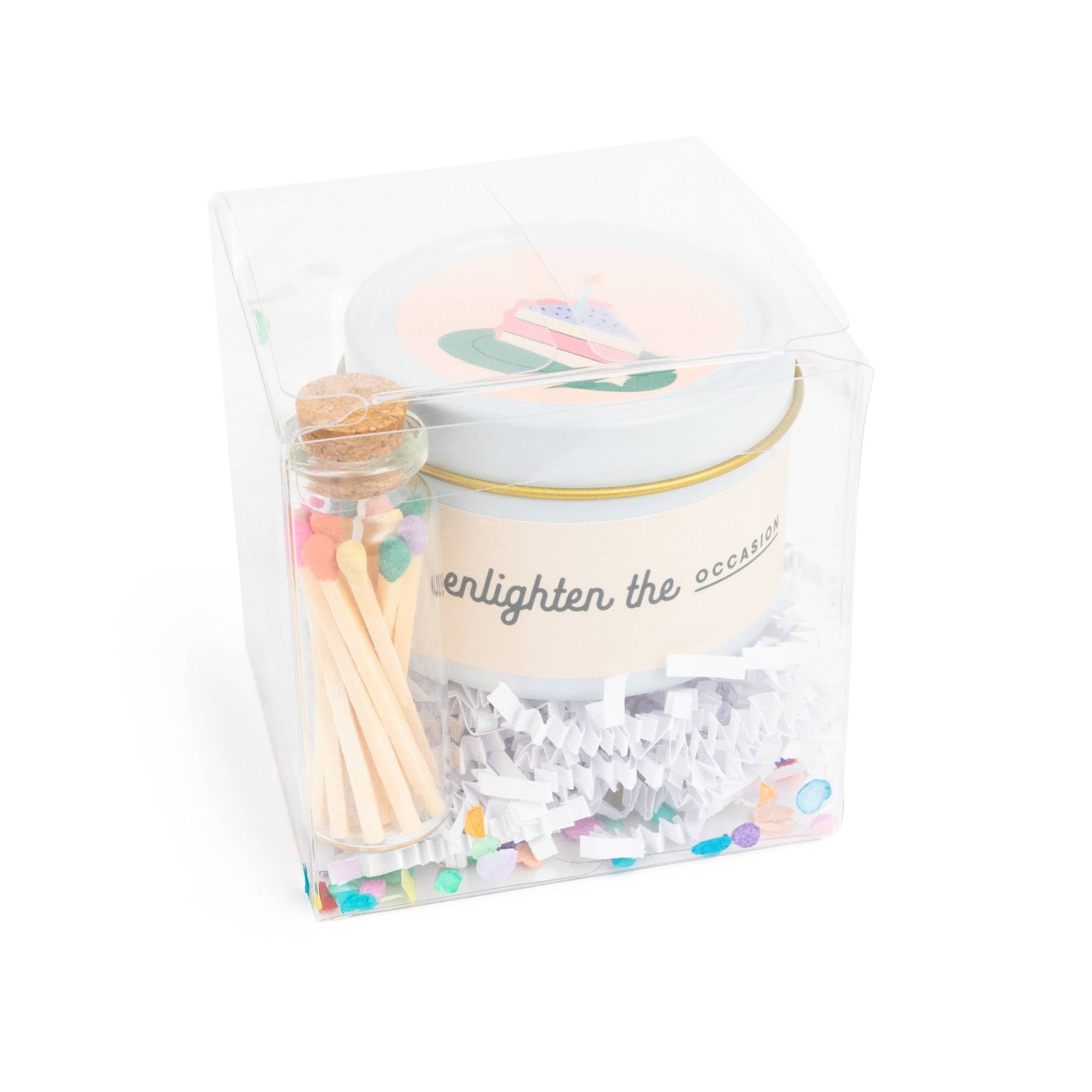 Birthday Cake Scented Candle and Matches Set - Lalka Beauty Co.