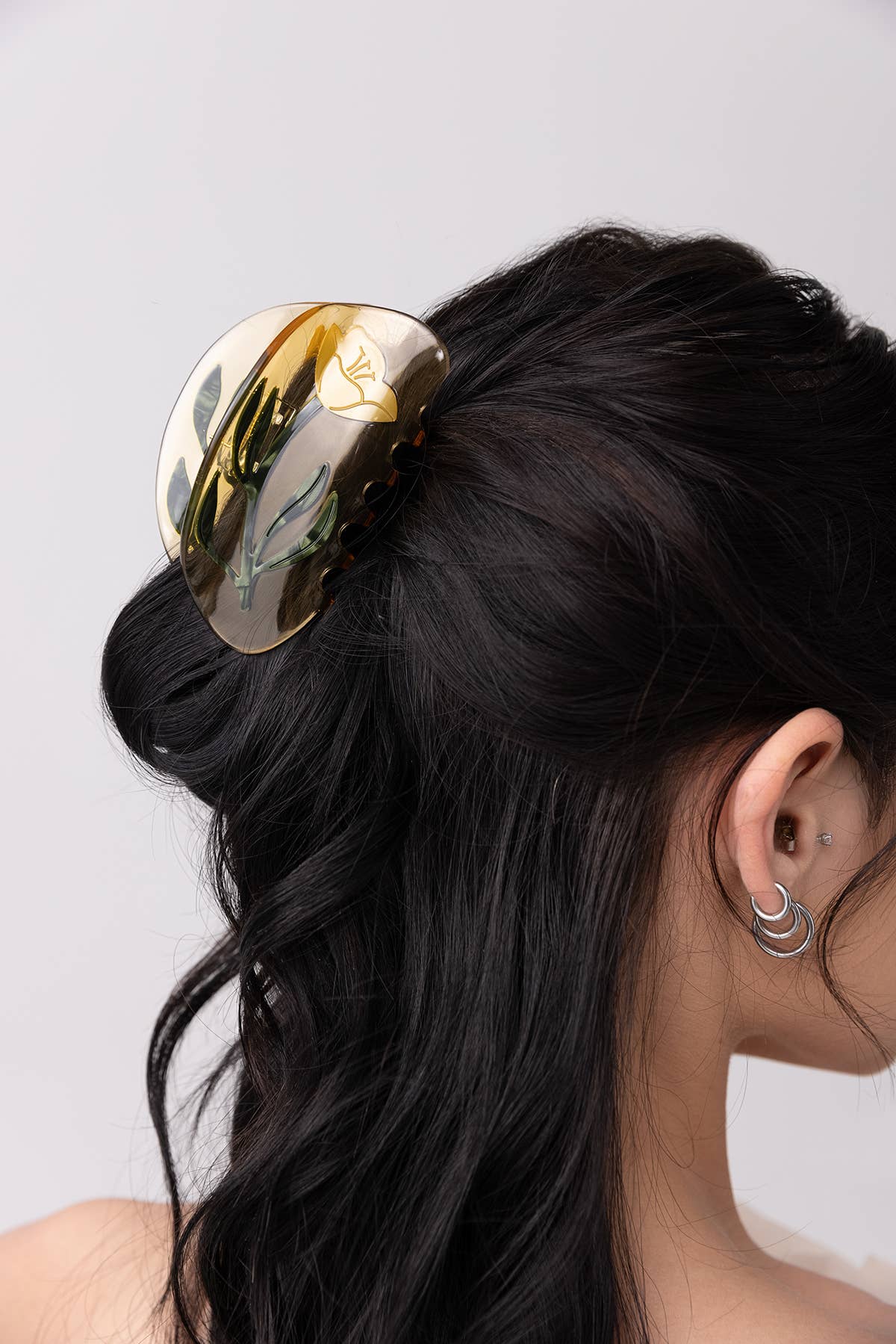 Buttercup Wild Flower Hair Claw Clip in Clear Yellow Acetate - Lalka Beauty Co.