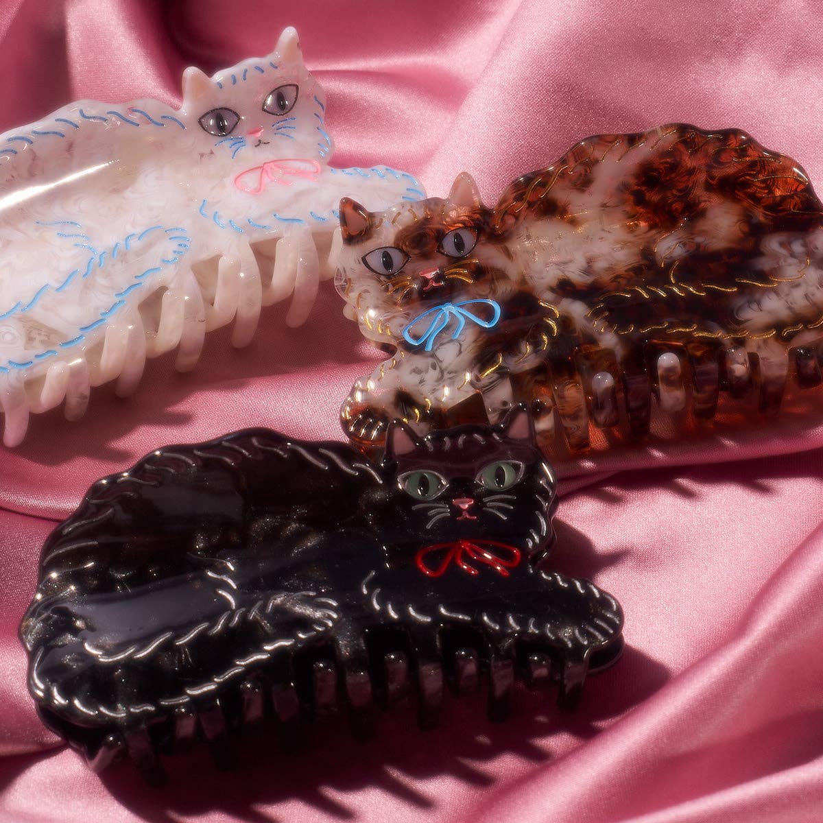 Calico Kitty Cat Hair Claw in Cream and Tortoise Shell - Lalka Beauty Co.