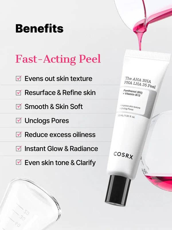 COSRX The AHA BHA PHA LHA 35 Peel 30ml - Lalka Beauty Co.