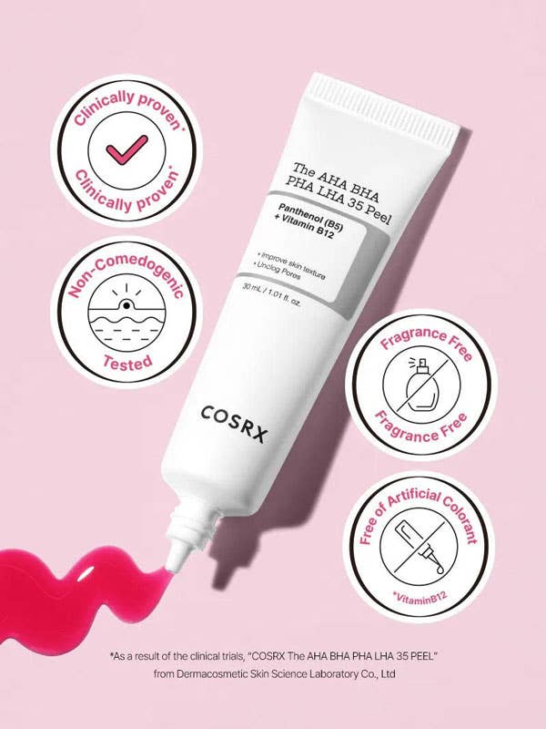 COSRX The AHA BHA PHA LHA 35 Peel 30ml - Lalka Beauty Co.