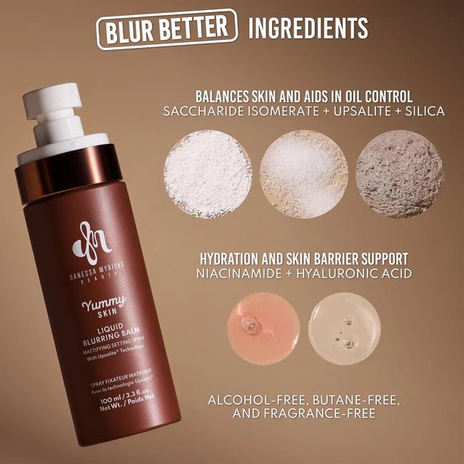 Danessa Myricks Liquid Blurring Balm mattifying setting spray 100 ml - Lalka Beauty Co.