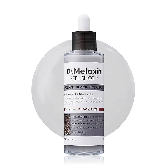 DR MELAXIN Peel Shot Glow Black Rice Peeling Ampoule 80ml - Lalka Beauty Co.