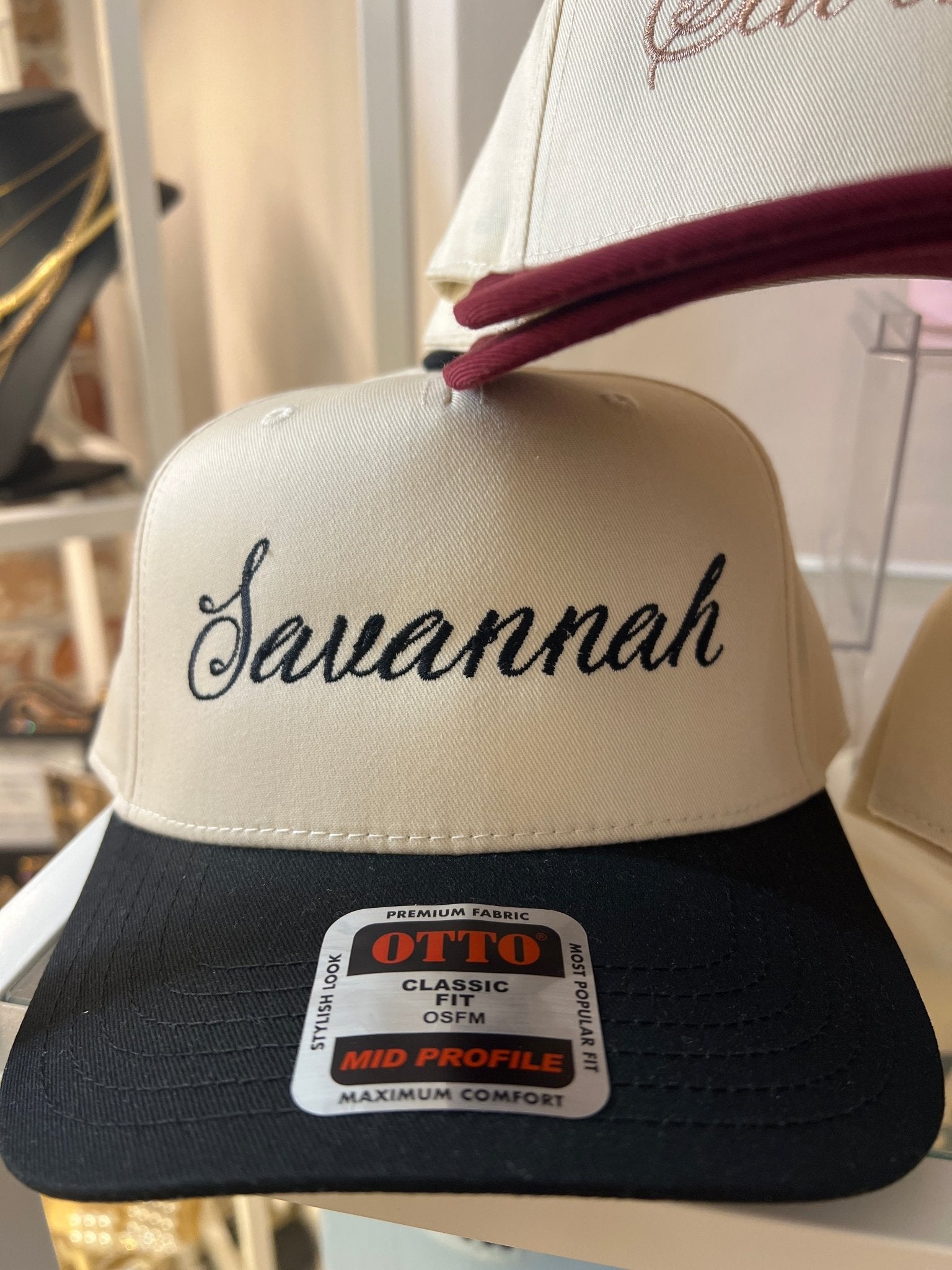 Embroidered Savannah Script Hat - Lalka Beauty Co.