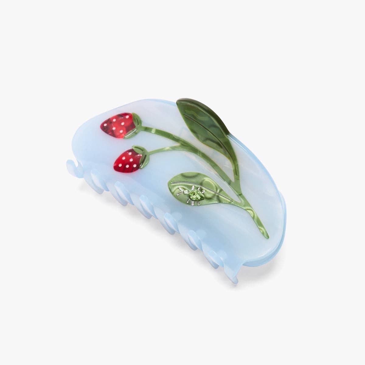Forest Berry Strawberry Jewel Beetle Acetate Hiar Claw Clip - Lalka Beauty Co.