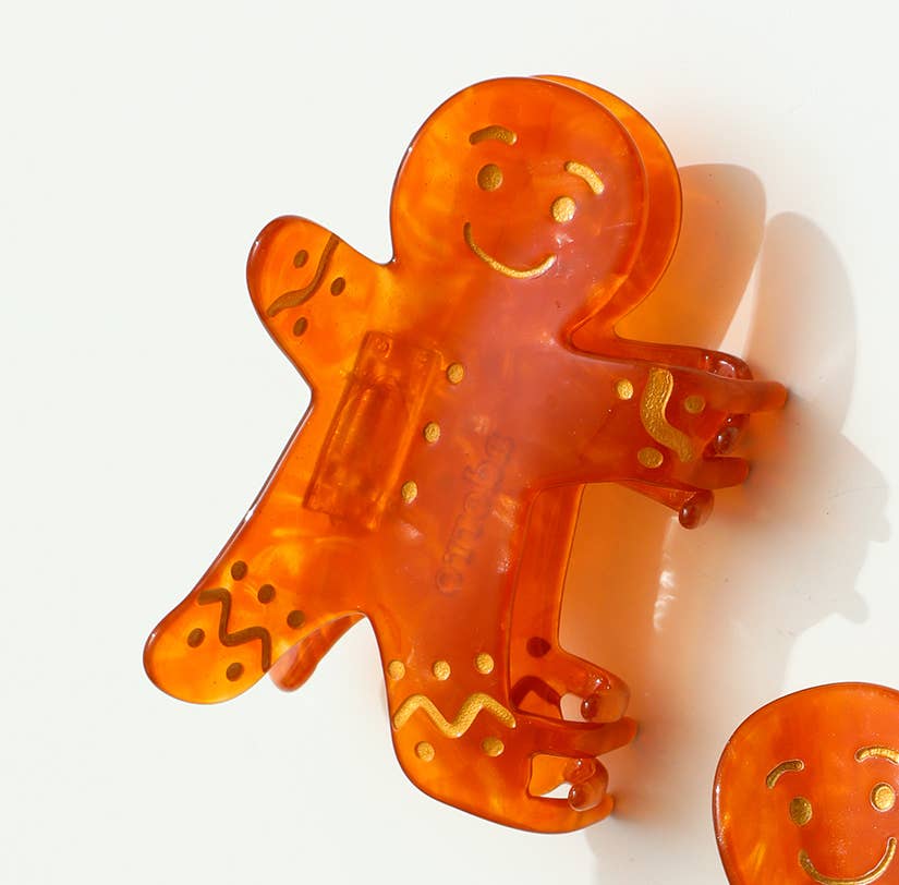 Gingerbread Man and Lady | Holiday Claw Clip - Lalka Beauty Co.