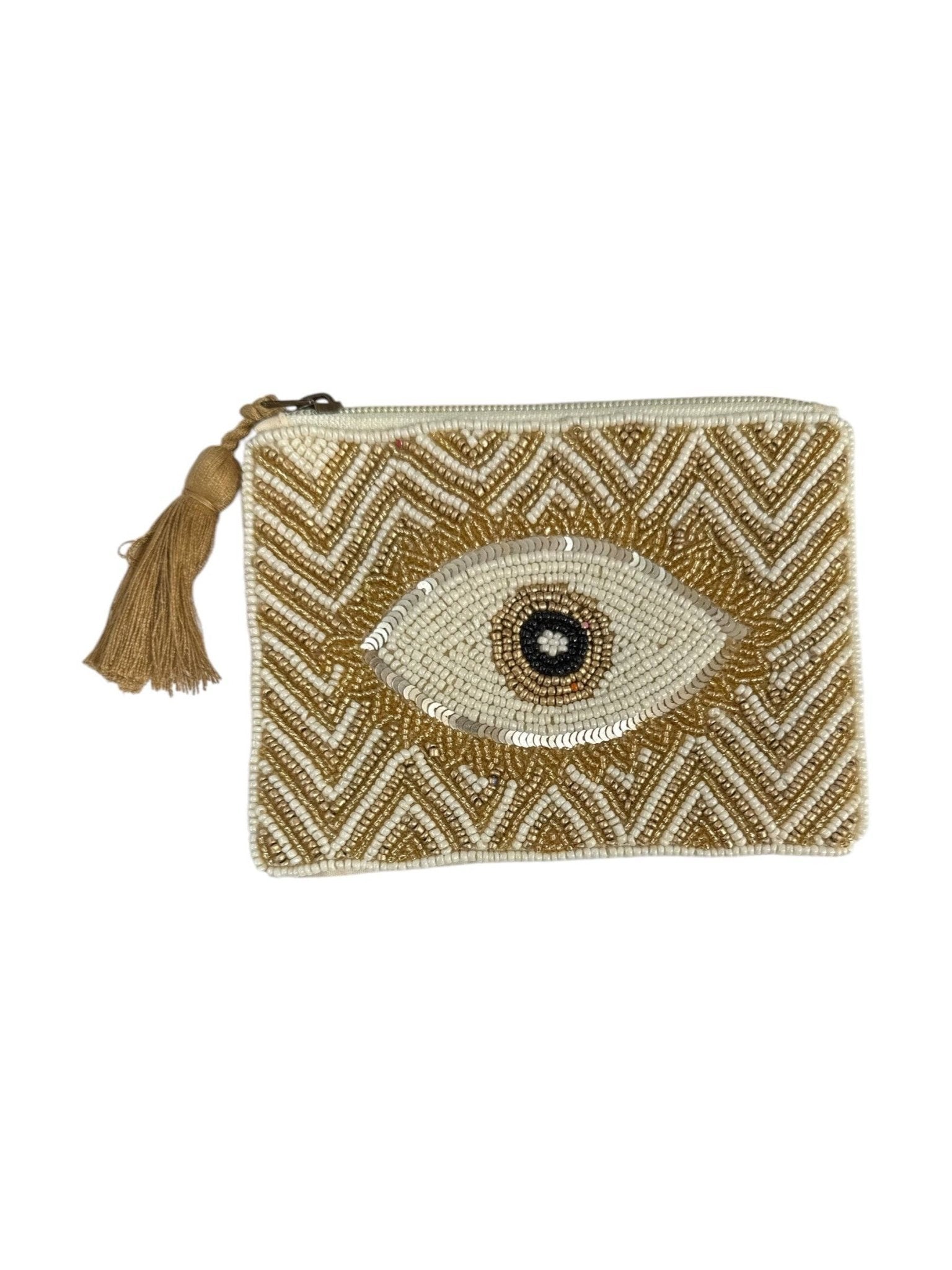 Gold Evil Eye Coin Purse pouch - Lalka Beauty Co.