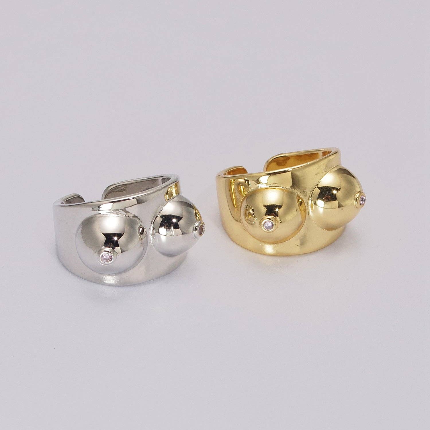 Gold or Silver Boobs Ring - Lalka Beauty Co.