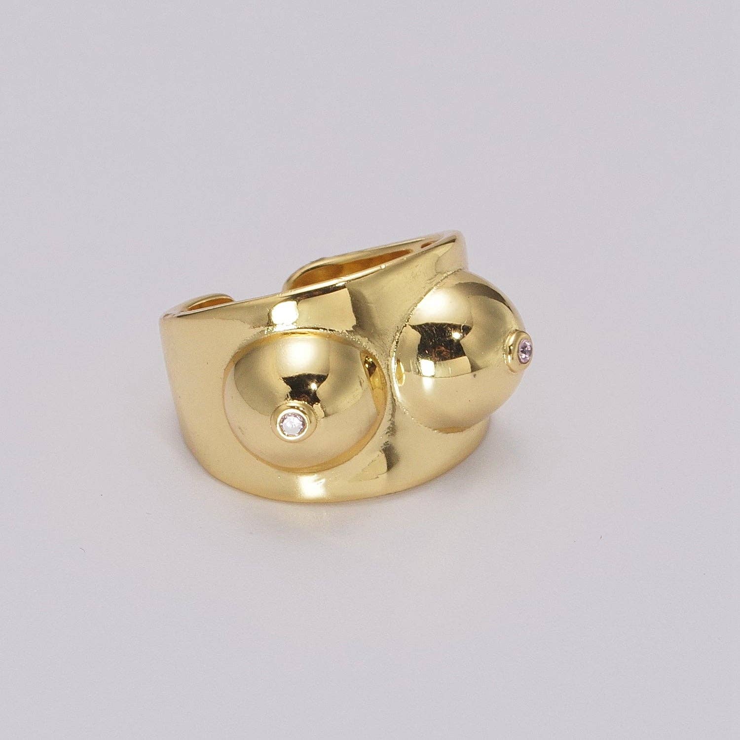 Gold or Silver Boobs Ring - Lalka Beauty Co.