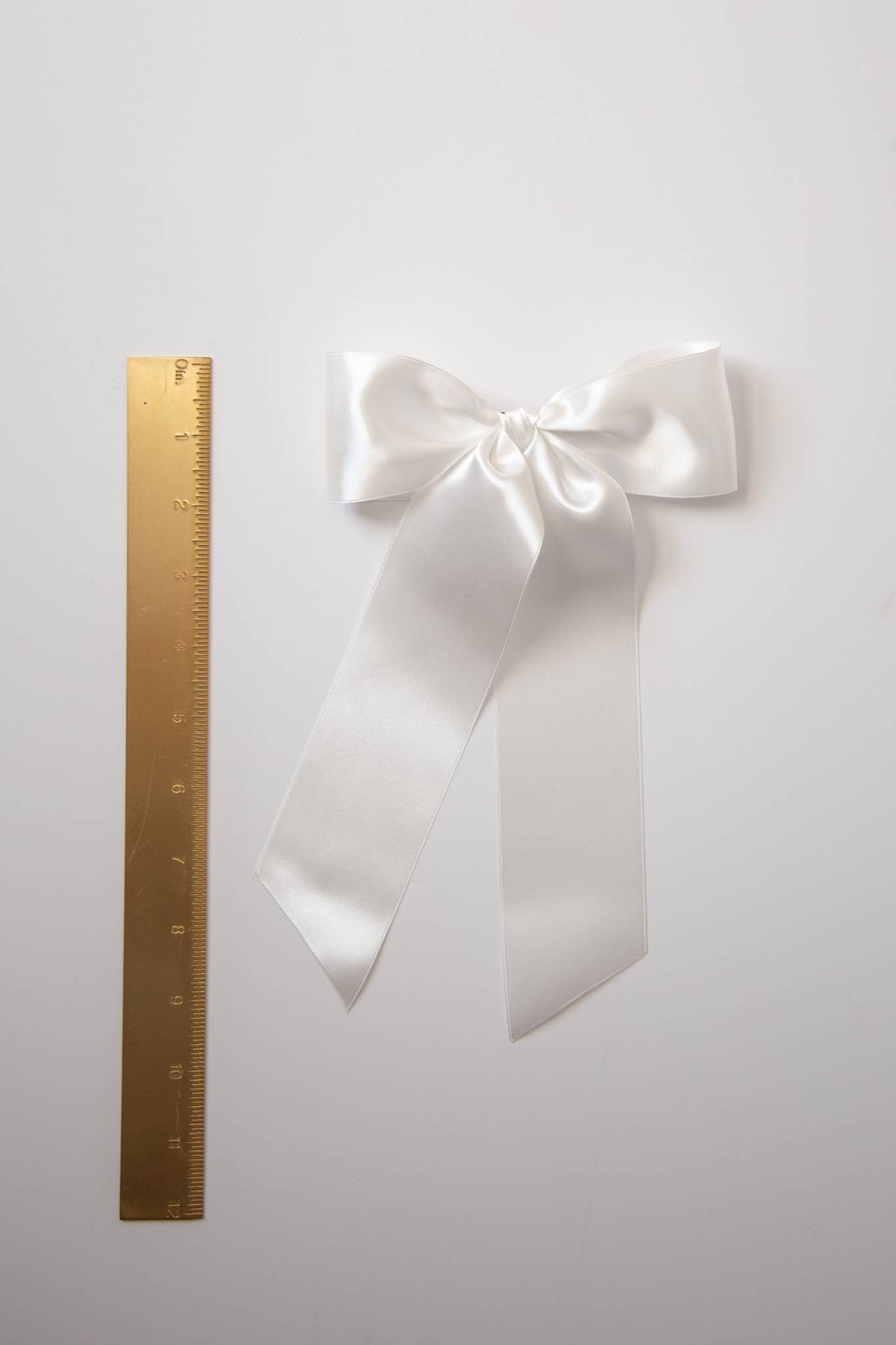 Grace & Grandeur Wren Satin Hair Bow Barrette Bride Bridal Shower Wedding - Lalka Beauty Co.