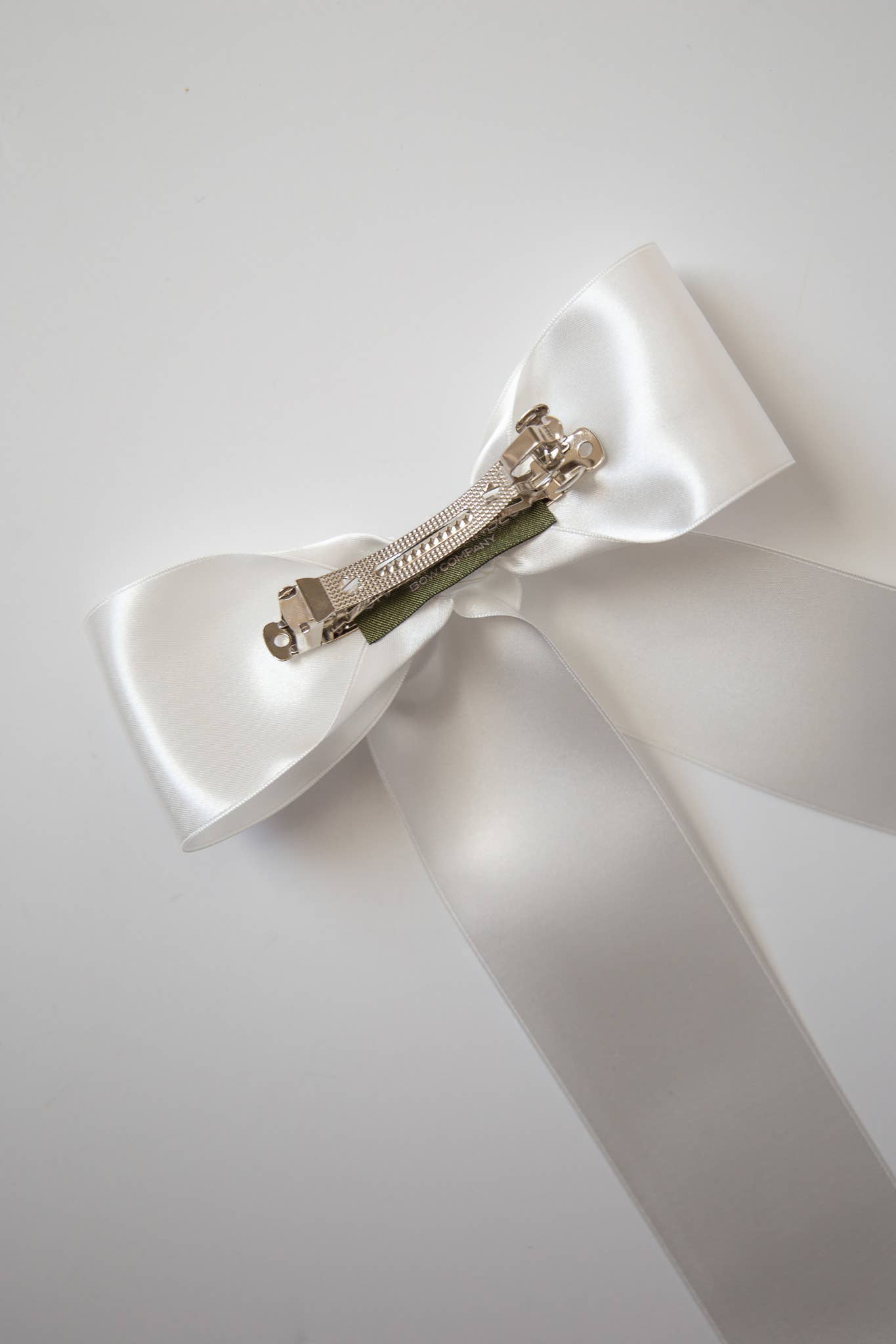 Grace & Grandeur Wren Satin Hair Bow Barrette Bride Bridal Shower Wedding - Lalka Beauty Co.