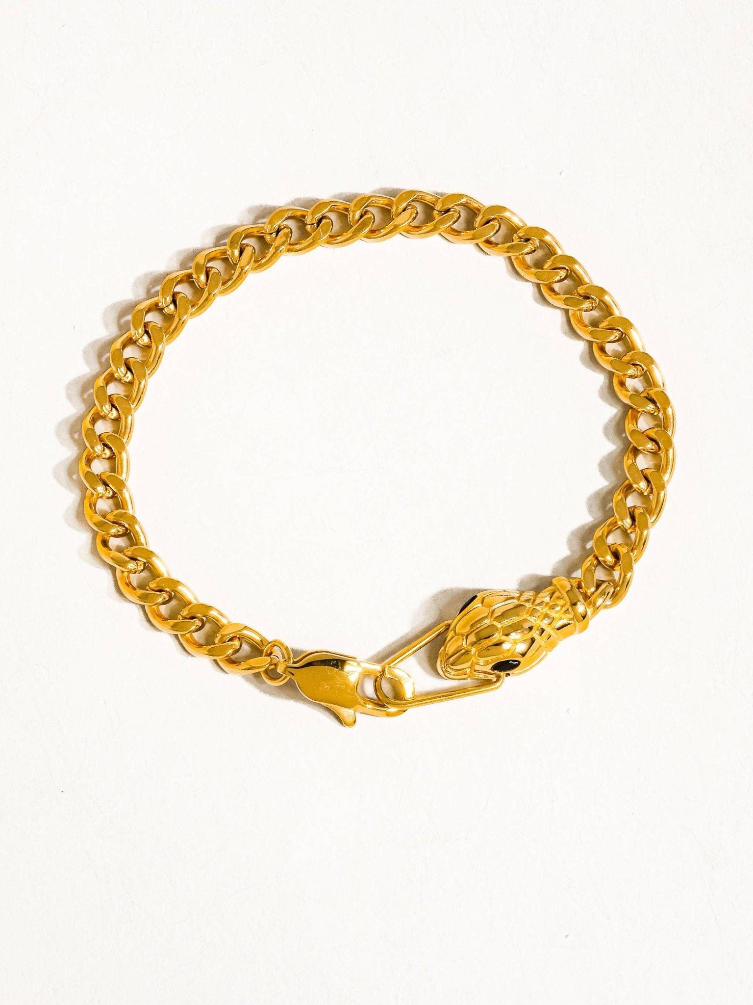 Habu 18K Gold Non - Tarnish Serpent Bracelet - Lalka Beauty Co.