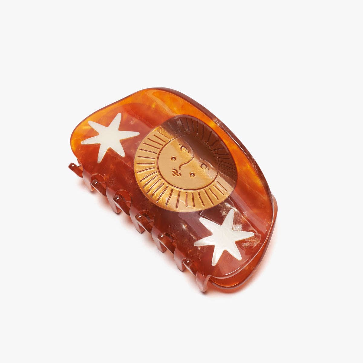 Hemera Golden Astrology Sun and Stars Shimmer Hair Claw - Lalka Beauty Co.