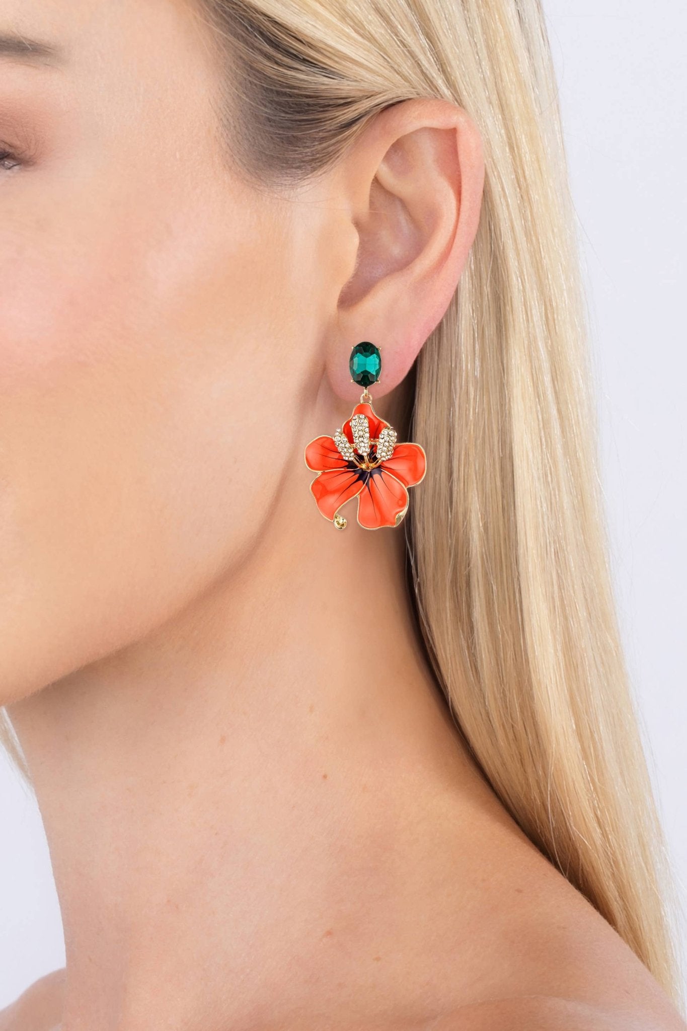 Isabella Floral Drop Earrings - Lalka Beauty Co.
