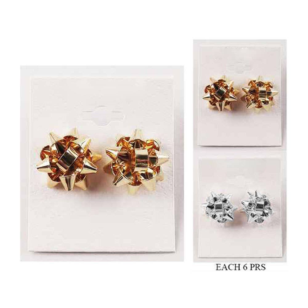 Large Holiday Bow Stud Earrings - Lalka Beauty Co.