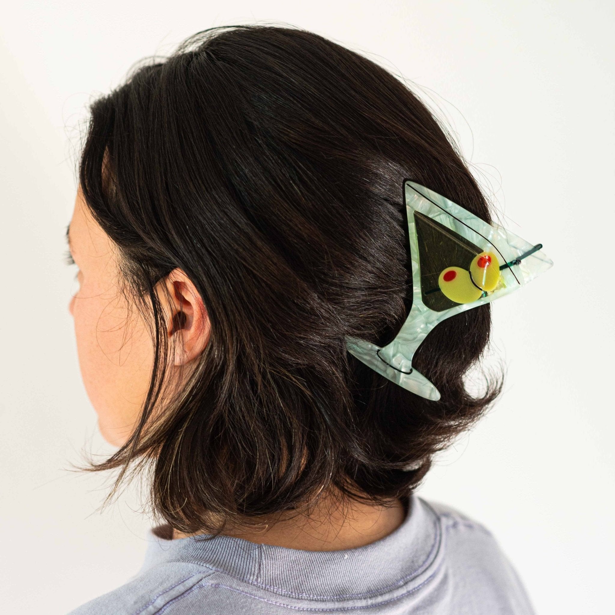 Large Martini Hair Claw Clip - Lalka Beauty Co.
