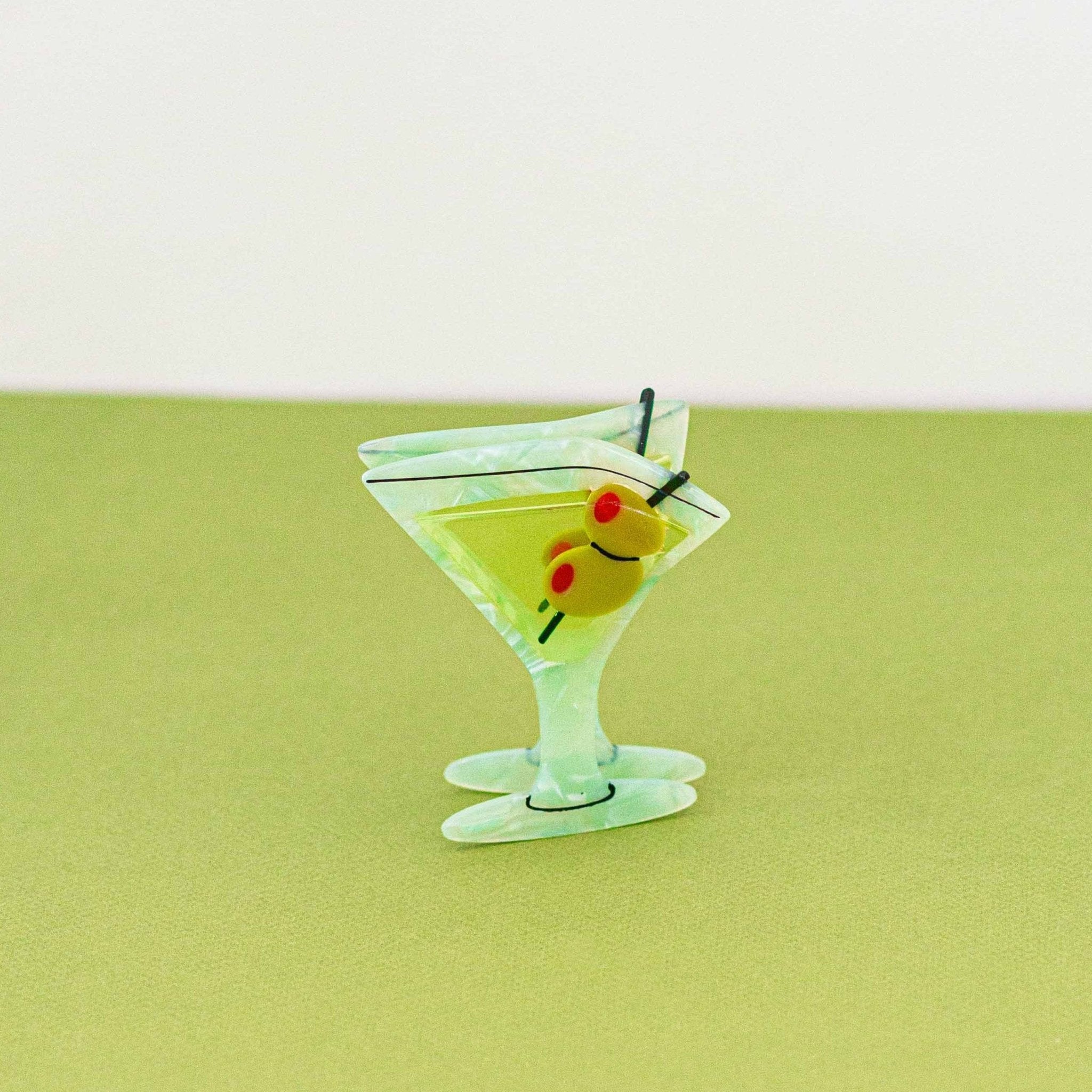 Large Martini Hair Claw Clip - Lalka Beauty Co.