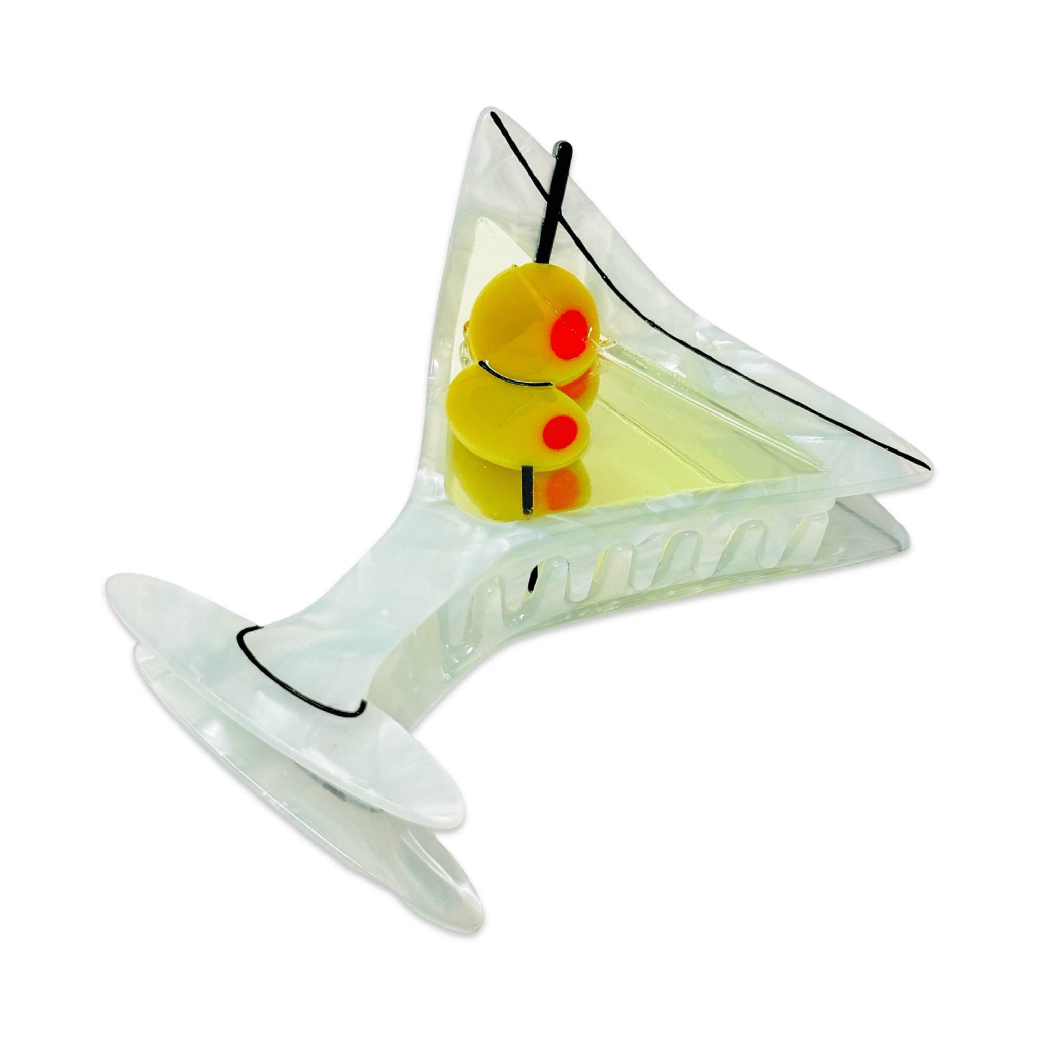 Large Martini Hair Claw Clip - Lalka Beauty Co.