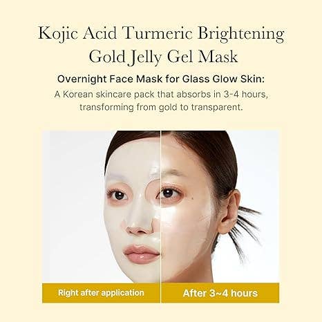 MEDICUBE Kojic Acid Turmeric Brightening Gold Jelly Gel Mask 1 Sheet - Lalka Beauty Co.
