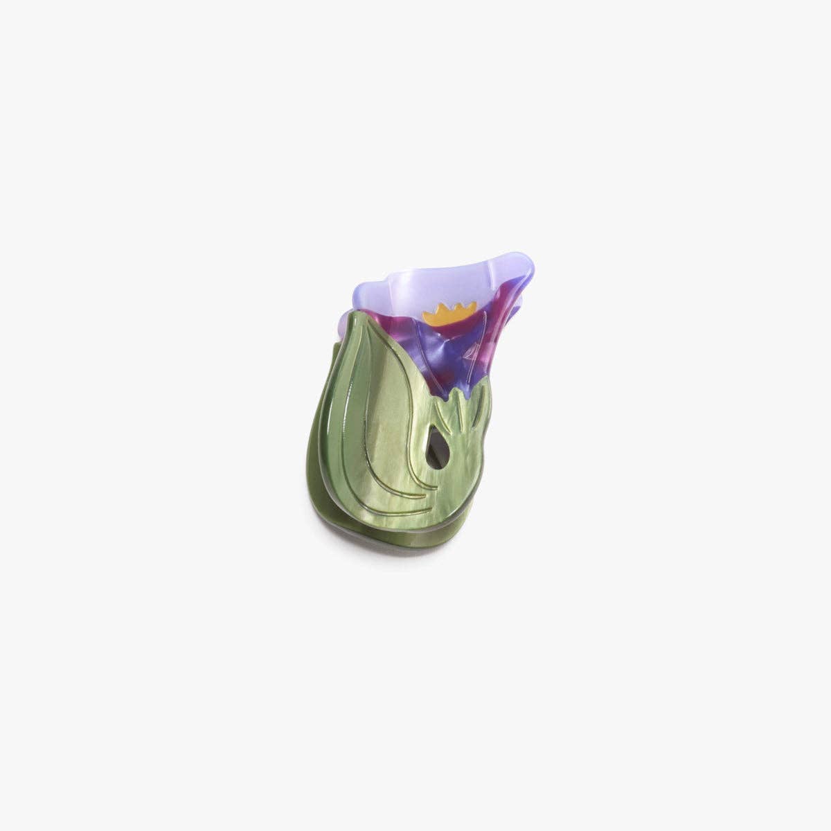 Morning Glory Purple Flower Acetate Small Hair Claw Clip - Lalka Beauty Co.