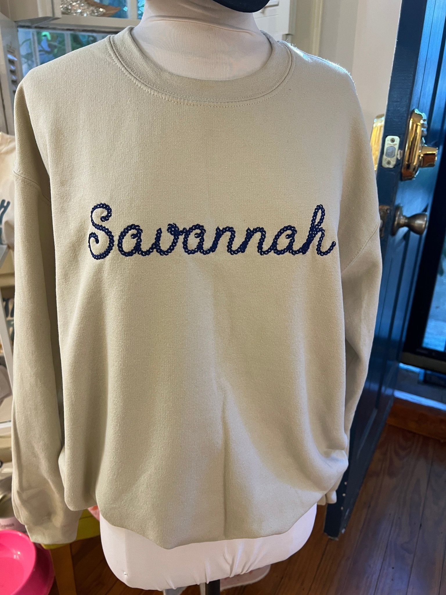 Savannah Sweatshirt, Embroidered, Chain Stitch - Lalka Beauty Co.