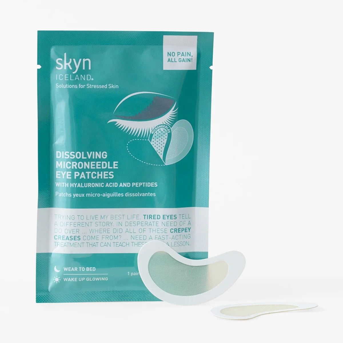 Skyn Iceland Microneedle Eye Patches Overnight Treatment 39% HA & Peptides - Lalka Beauty Co.