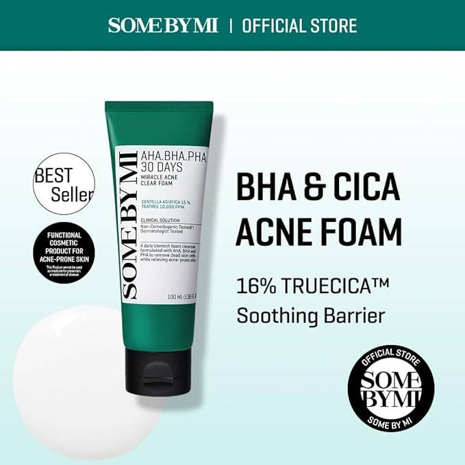 SOME BY MI AHA.BHA.PHA 30 Days Miracle Acne Clear Foam - Lalka Beauty Co.