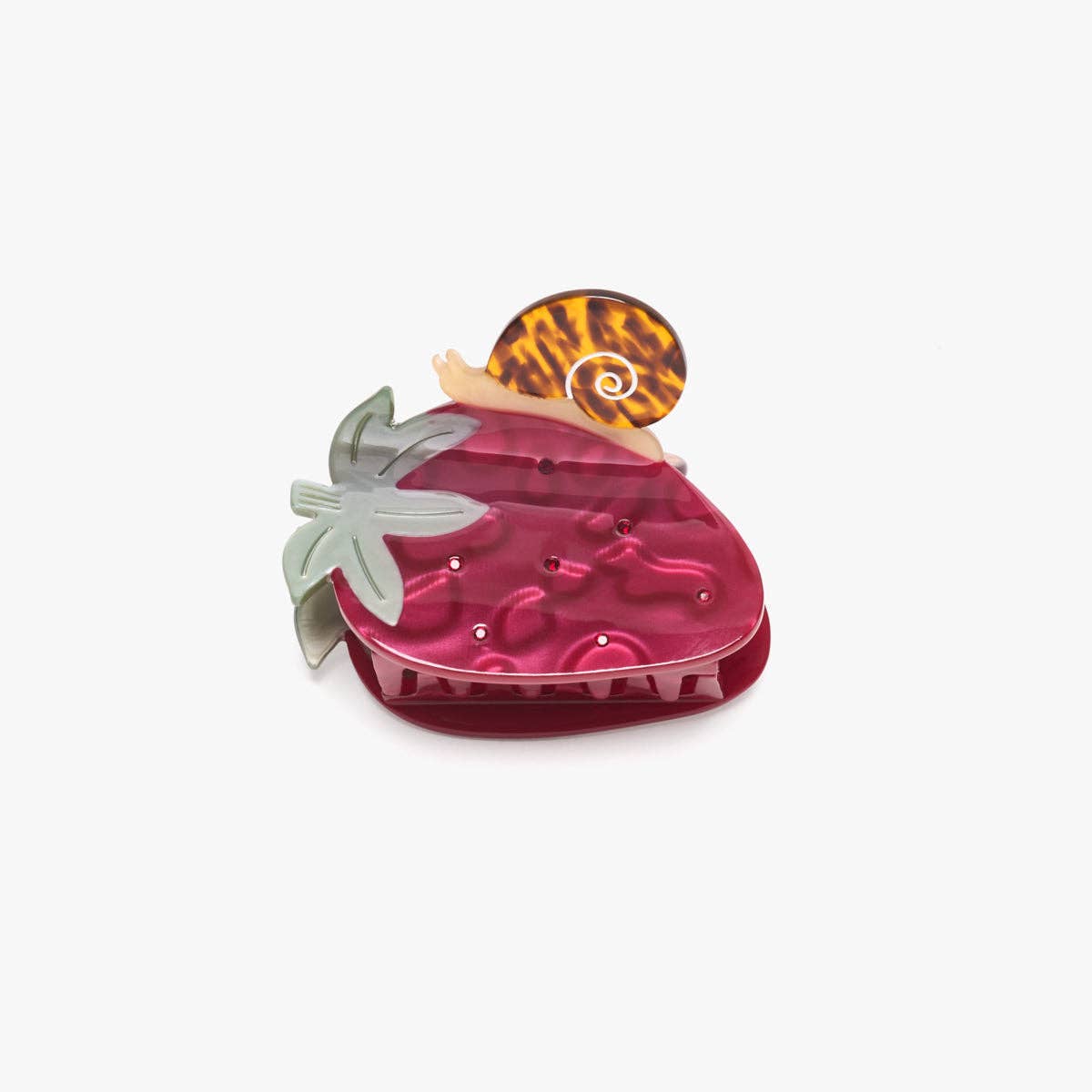 Strawberry Garden Snail Fruit Acetate Hair Claw Clip - Lalka Beauty Co.
