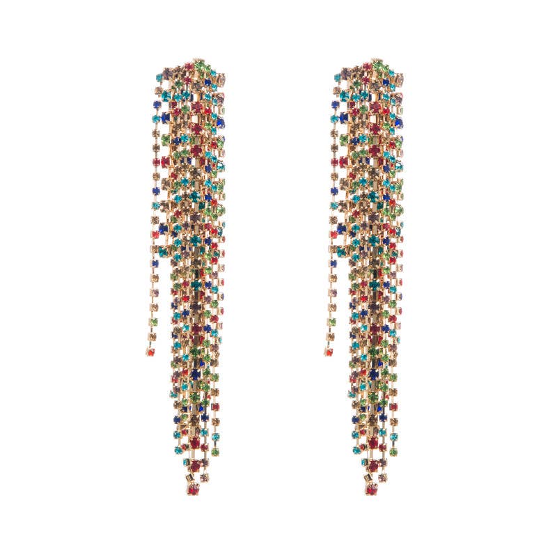 Tassel Rhinestone Earrings - Lalka Beauty Co.