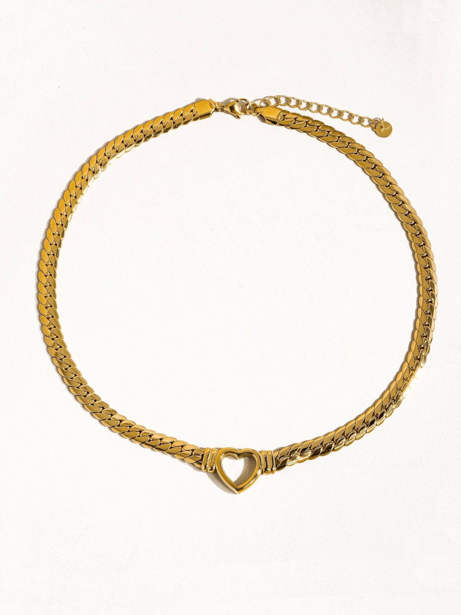 Tessa 14K Non - Tarnish Heart Snake Chain Bracelet - Lalka Beauty Co.