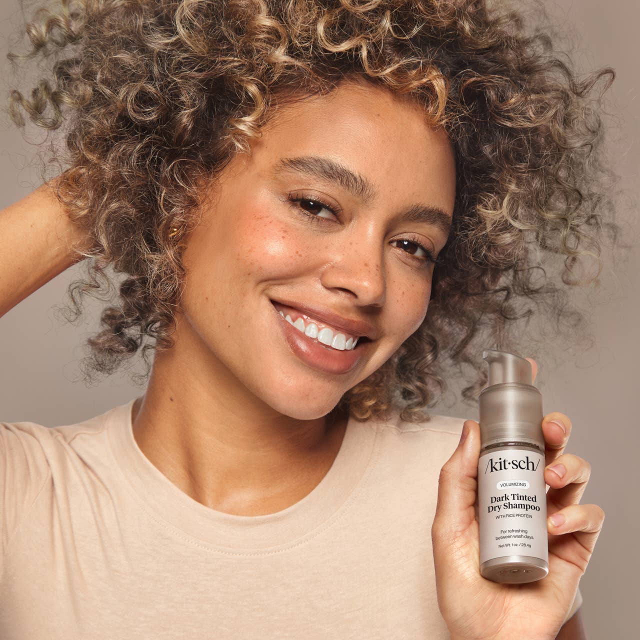 Volumizing Rice Protein Dry Shampoo - Dark Tinted 1 oz - Lalka Beauty Co.