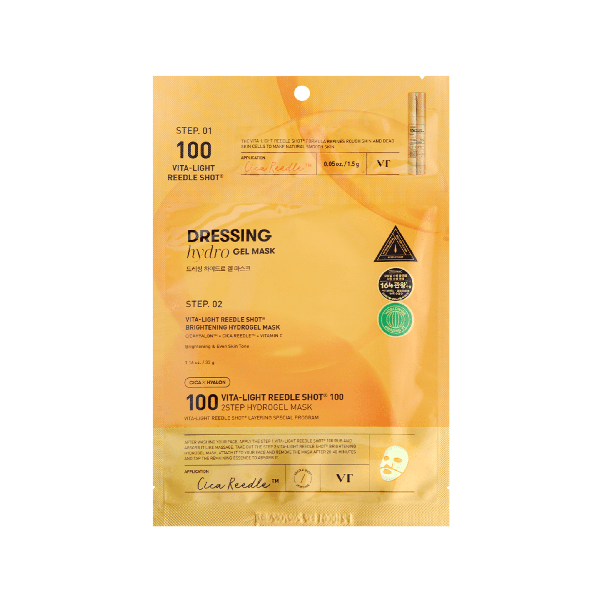 VT Vita - Light Reedle Shot 100 2 - Step Hydrogel Sheet Mask - Lalka Beauty Co.