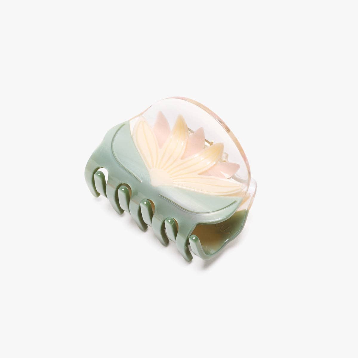 Water Lily White Lotus Flower Hair Claw Clip Accessory - Lalka Beauty Co.