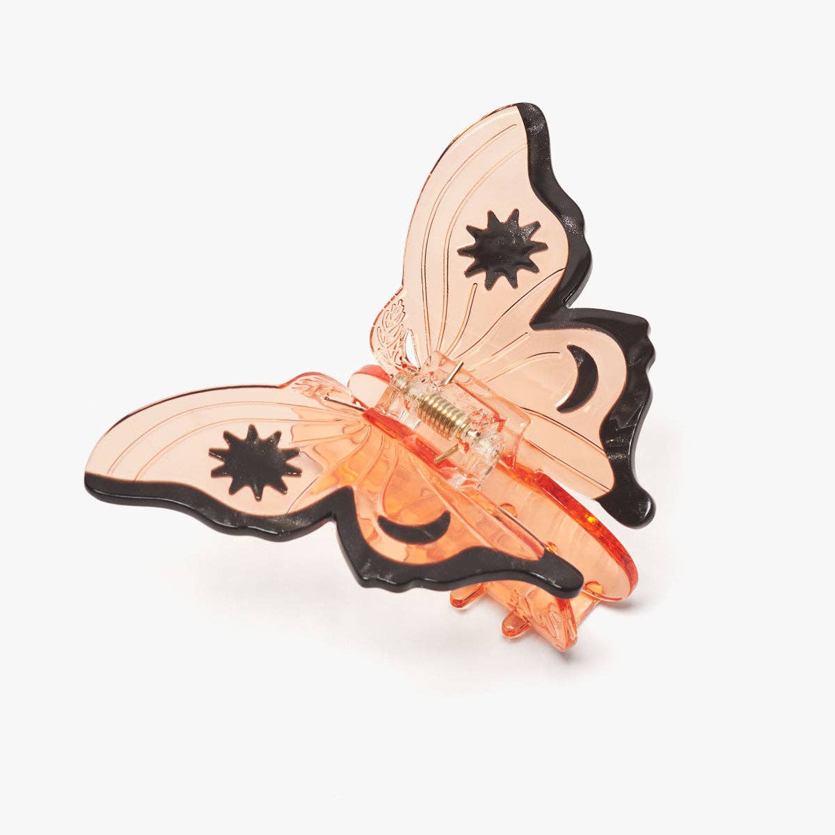 Women's Orange Acetate Monarch Butterfly Hair Claw Clip - Lalka Beauty Co.