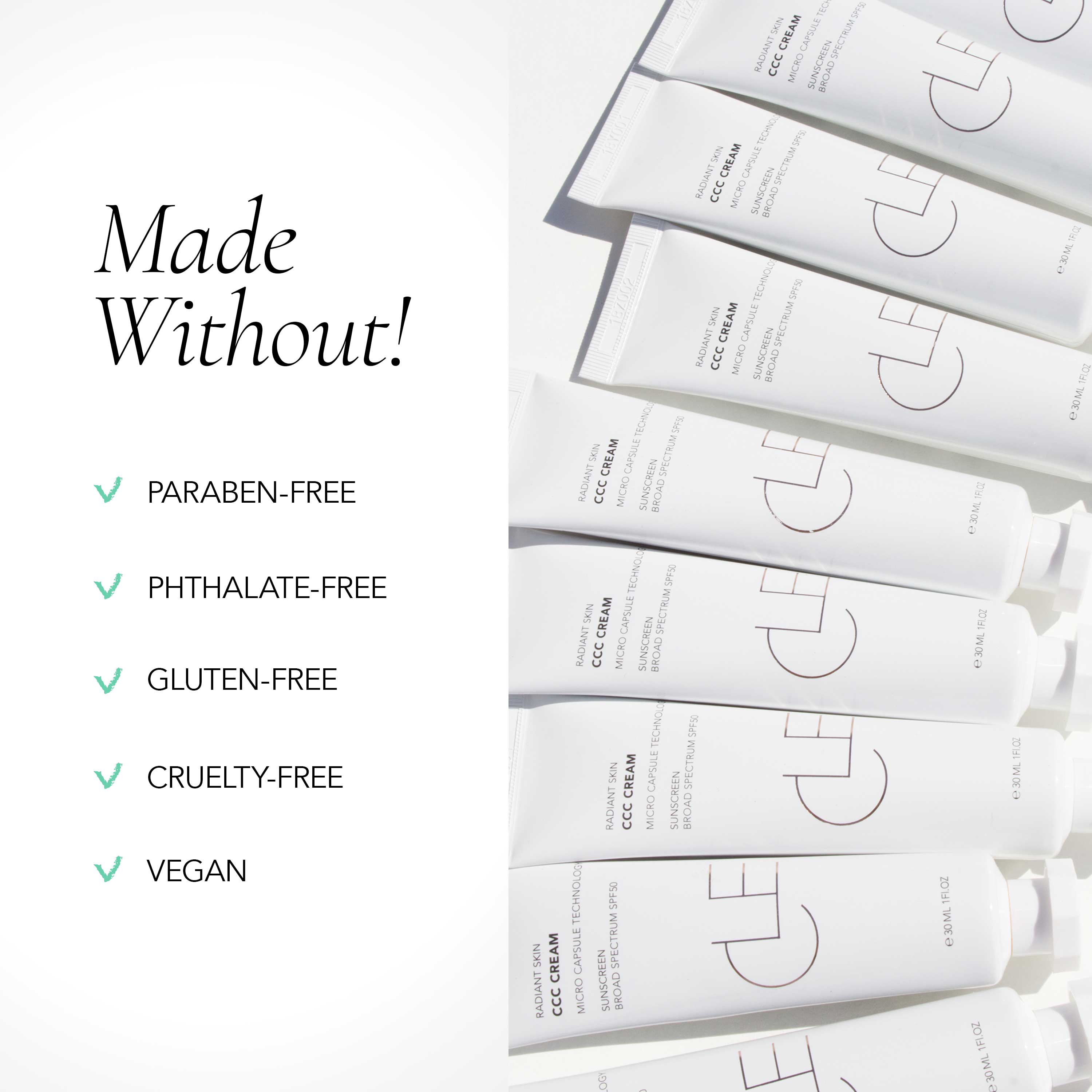 CCC Cream SPF 30 to 50 Tinted Sunscreen - Deeper Shades