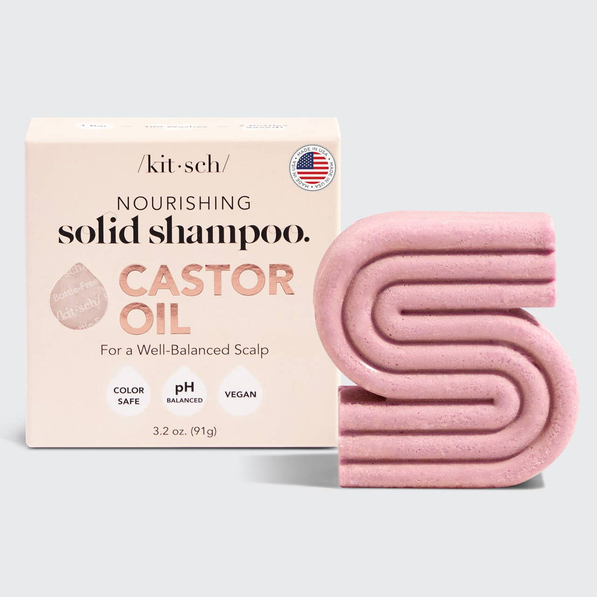Kitsch Castor Oil Nourishing Solid Shampoo Bar