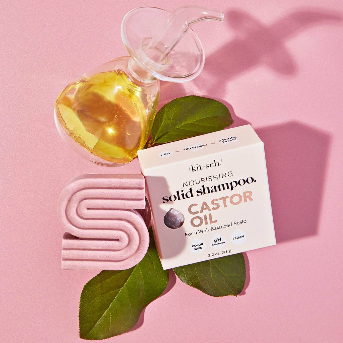 Kitsch Castor Oil Nourishing Solid Shampoo Bar