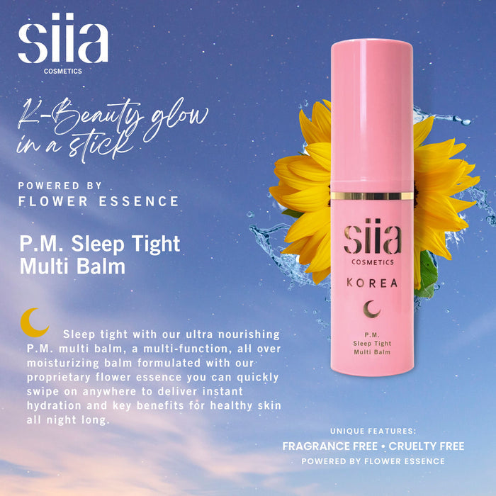 Siia Cosmetics  P.M. Sleep Tight Multi Balm Face Moisturizer Stick