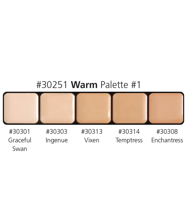 Graftobian Ultra HD Glamour Creme 5 color Foundation Palette
