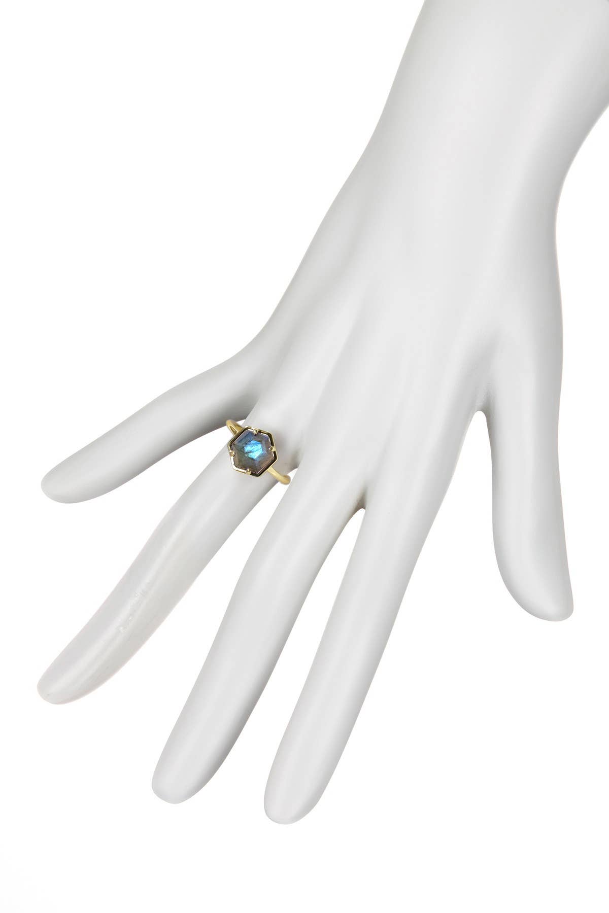 Ami Labradorite Hexagon Ring - gold filled - Lalka Beauty Co.