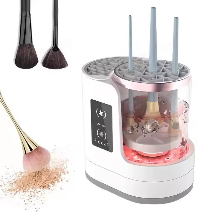 Automatic Cosmetic Electric Makeup Brush Cleaner Machine with Makeup Brush Dryer for Makeup Sponges and Brushes - Lalka Beauty Co.
