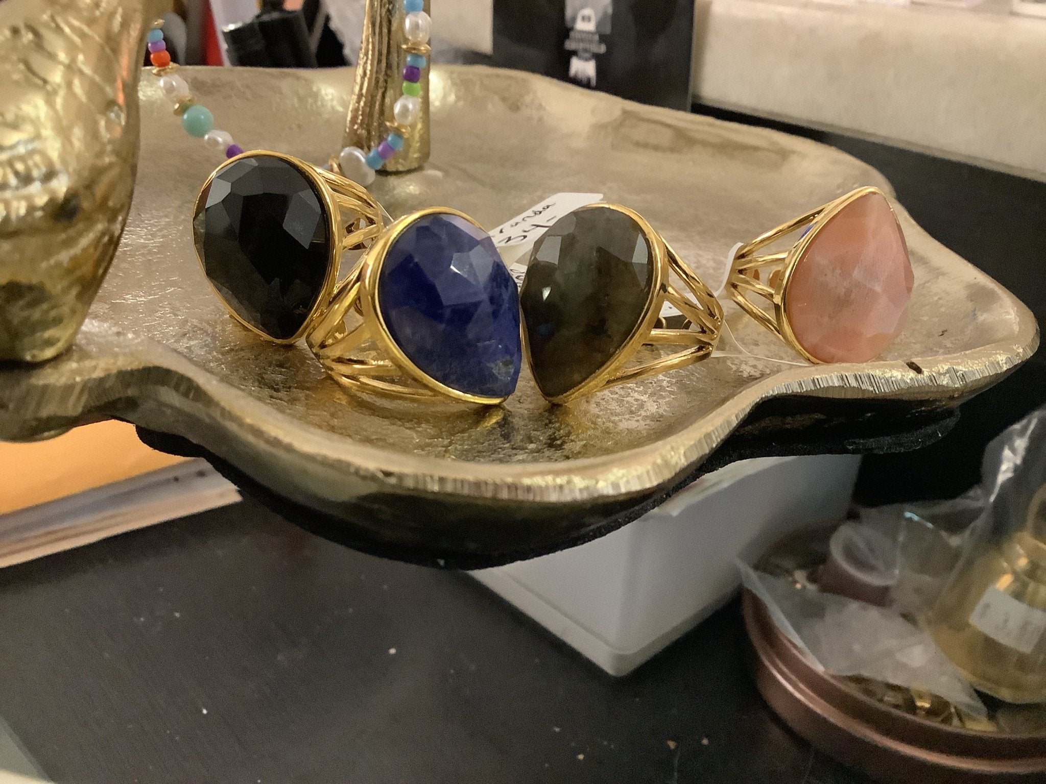 Big Faceted Stone Rings Miranda - Lalka Beauty Co.