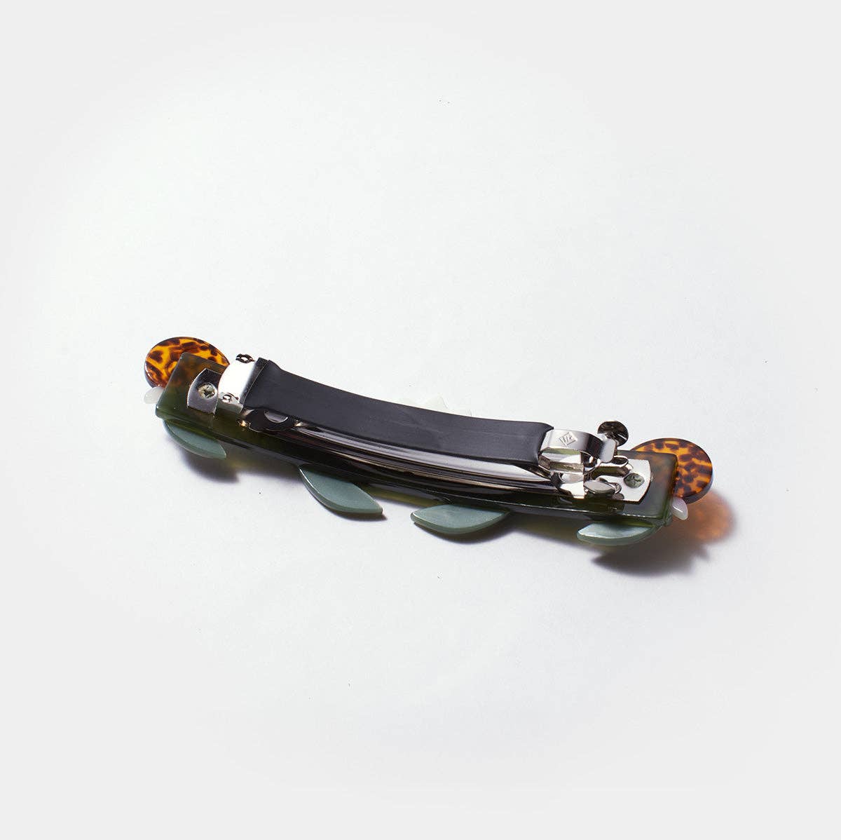 Brocéliande French Barrette With Lotus Flowers and Snails - Lalka Beauty Co.