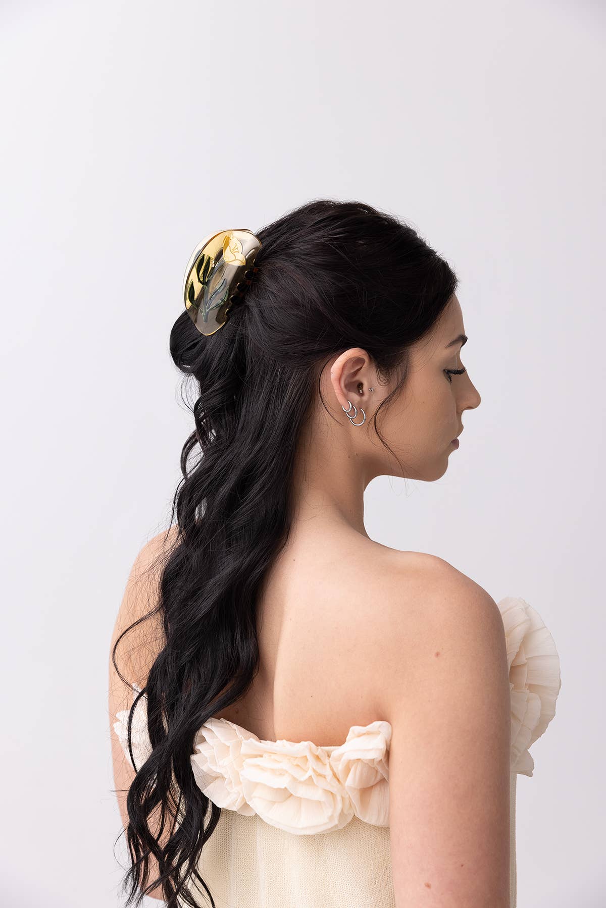 Buttercup Wild Flower Hair Claw Clip in Clear Yellow Acetate - Lalka Beauty Co.