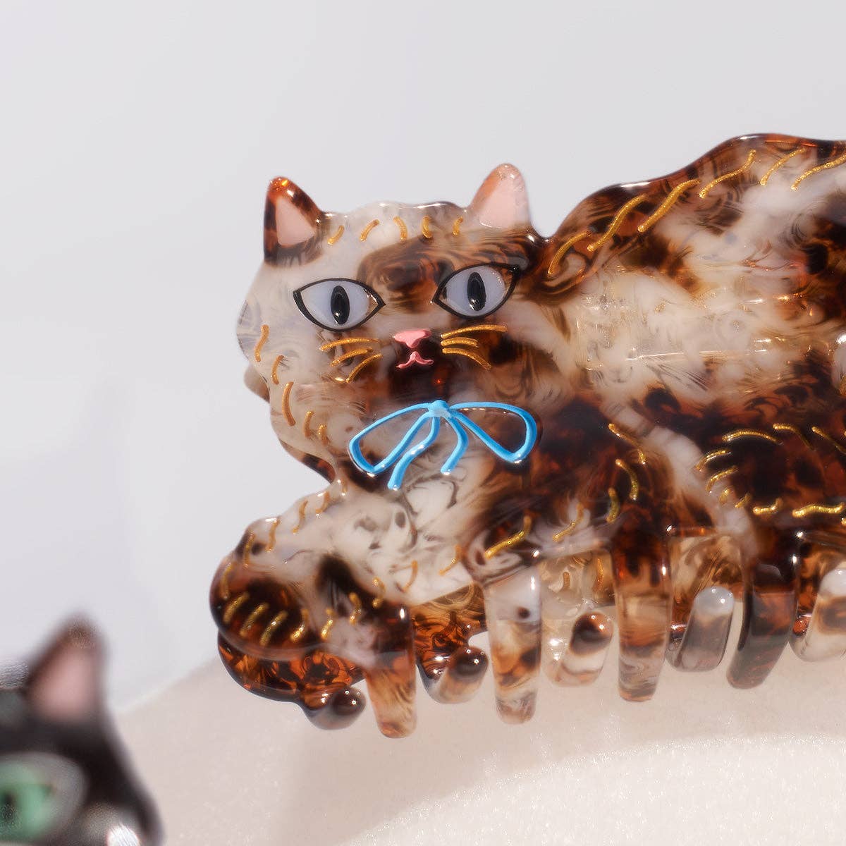 Calico Kitty Cat Hair Claw in Cream and Tortoise Shell - Lalka Beauty Co.