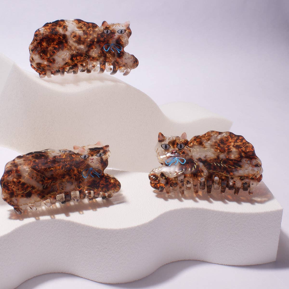 Calico Kitty Cat Hair Claw in Cream and Tortoise Shell - Lalka Beauty Co.