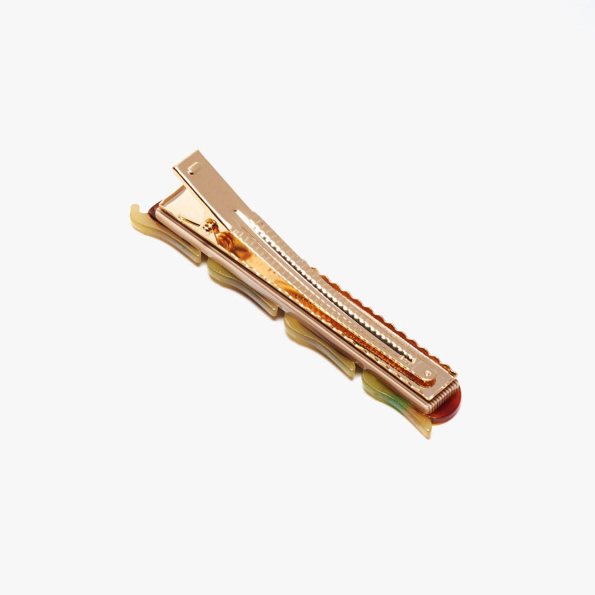 Escargot Snail Neutral Pattern Acetate Alligator Hair Clip - Lalka Beauty Co.