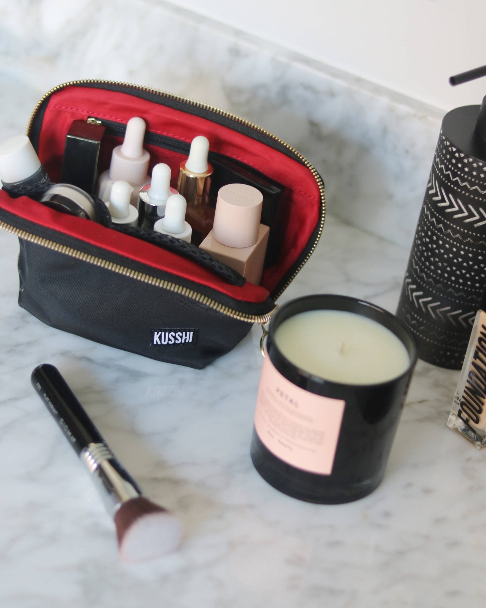 Everyday Makeup Bag - Machine Washable Small Cosmetic Bag, - Lalka Beauty Co.