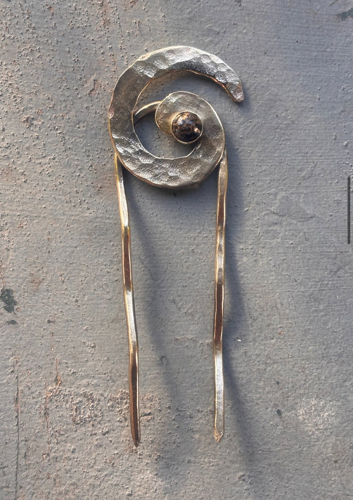 Fossil and Hide Hair Forks hand made in Atlanta Georgia - Lalka Beauty Co.